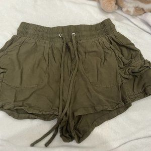 OLIVE GREEN COTTON F21 SHORTS - SZ S